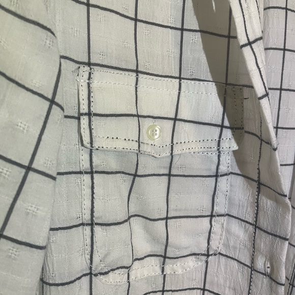 MAX STUDIO button up navy squares - Picture 3 of 6